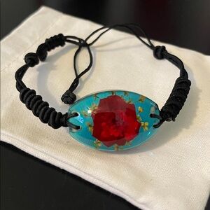 Bracelet  Retro Dry Flower Resin Ball ajustable